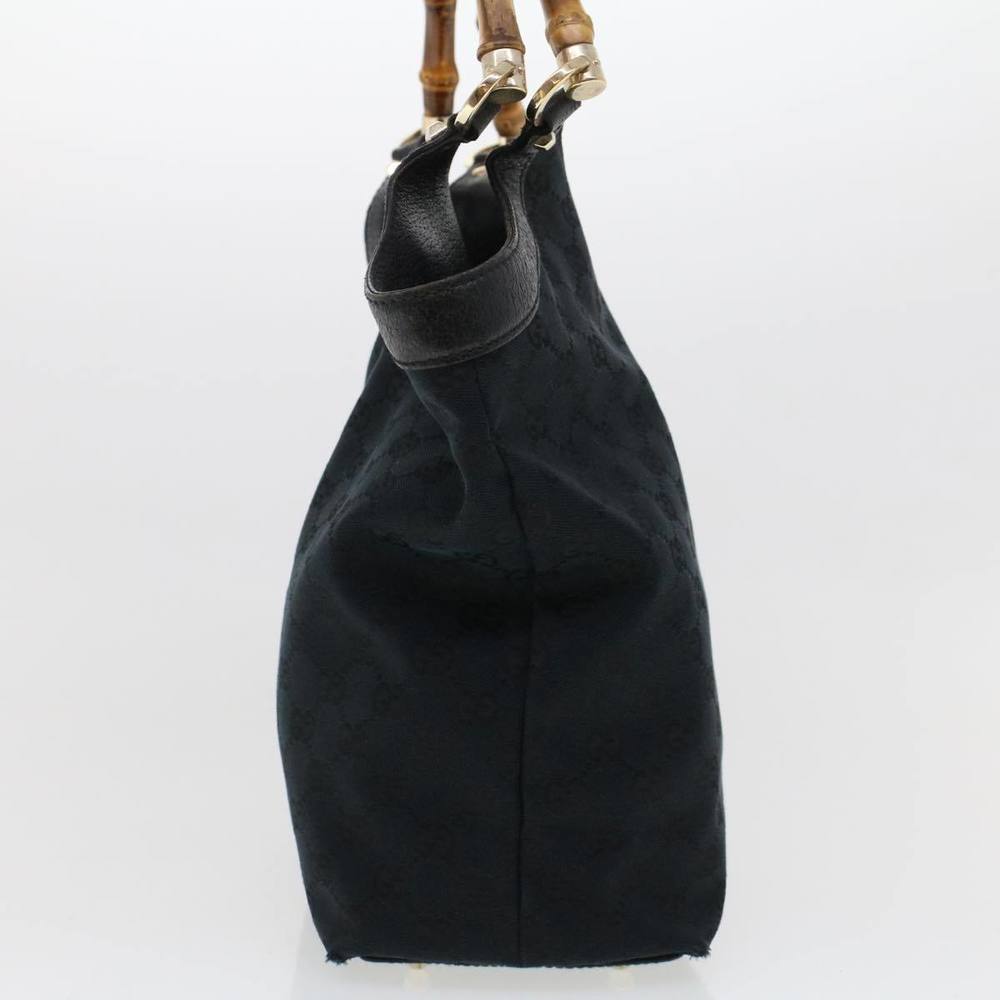 GUCCI GG Canvas Bamboo Hand Bag Black 137394 Auth 43264 - Picture 4 of 16